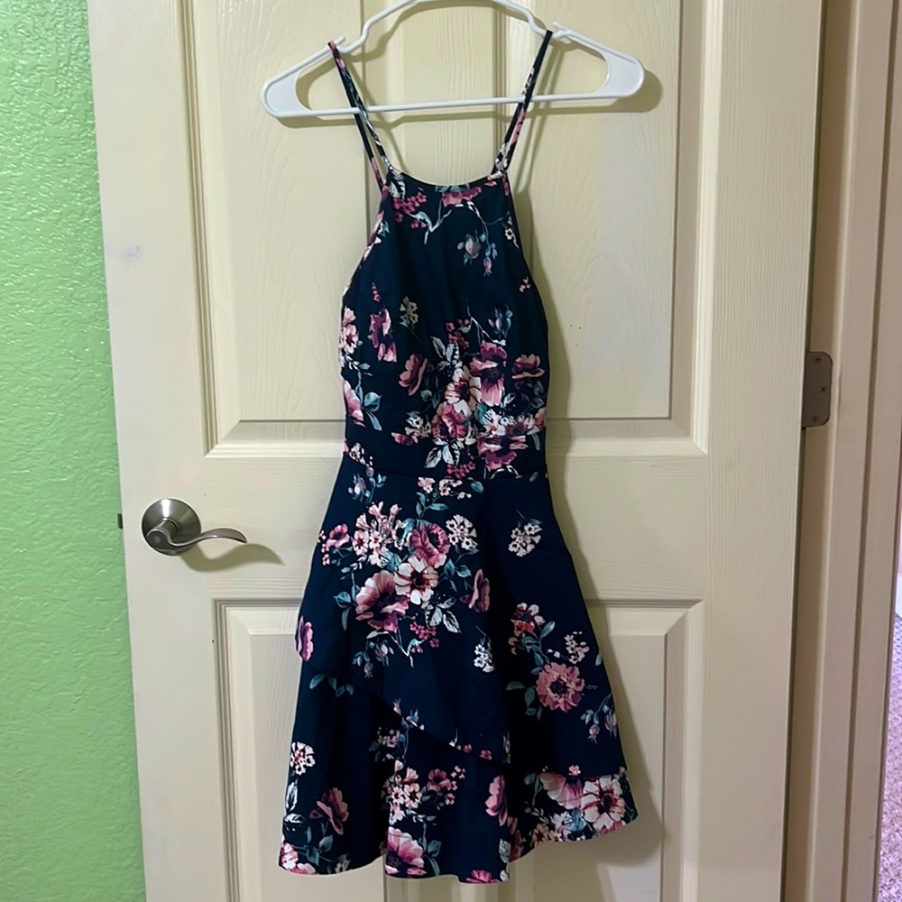 Navy blue floral Speechless size 3 dress